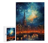 Rompecabezas 500 PCS para Adultos Sunrise in Amsterdam Rompecabezas para Adultos Juguete Decoración De Pared Decoración Perfecta Regalos para Reducir El Estrés 500 PCS
