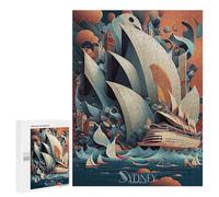 Rompecabezas 500 PCS para Adultos Sydney Opera House 2 Rompecabezas para Adultos Juguete Decoración De Pared Decoración Perfecta Regalos para Reducir El Estrés 500 PCS