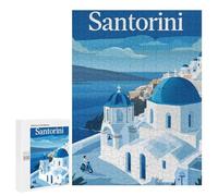 Rompecabezas 500 PCS para Adultos The Beauty of Santorini Rompecabezas para Adultos Juguete Decoración De Pared Mejora La Memoria Regalo De Cumpleaños, Regalos, 500 PCS