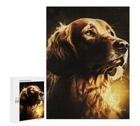 Rompecabezas 500 PCS para Adultos The Dog of Golden Light Rompecabezas para Adultos Juegos Relajantes Corte De Precisión Oferta como Regalo para Toda La Familia 500 PCS