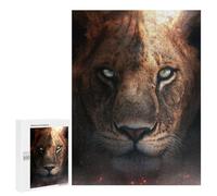 Rompecabezas 500 PCS para Adultos The Lion Cub Portrait Rompecabezas para Adultos Juguetes De Bricolaje Pero Divertidos Y Humorísticos para Cumpleaños, Navidad 500 PCS