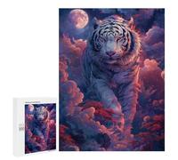 Rompecabezas 500 PCS para Adultos Tiger Japanese Fantasy Art Rompecabezas para Adultos Juguete Decoración De Pared Mejora La Memoria Regalo De Cumpleaños, Regalos, 500 PCS
