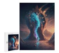 Rompecabezas 500 PCS para Adultos Time Portal in The Desert Rompecabezas para Adultos Juegos Divertidos Vacaciones En Casa Matar El Tiempo para Cumpleaños, Navidad 500 PCS