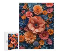 Rompecabezas 500 PCS para Adultos Vintage Paper Flowers Rompecabezas para Adultos Juegos De Relajación Decoración Cumpleaños 500 PCS