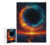 Rompecabezas 500 PCS para Adultos Volcanic Black Hole in Sky Rompecabezas para Adultos Juegos Relajantes Corte De Precisión Oferta como Regalo para Toda La Familia 500 PCS