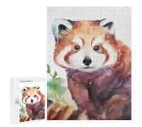Rompecabezas 500 PCS para Adultos Wild Red Panda Rompecabezas para Adultos Juguete Decoración De Pared Decoración Perfecta Regalos para Reducir El Estrés 500 PCS