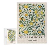 Rompecabezas 500 PCS para Adultos William Morris Pomegranate Botanical Rompecabezas para Adultos Juegos Divertidos Análisis Y Lógica Cumpleaños 500 PCS
