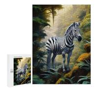 Rompecabezas 500 PCS para Adultos Zebra Animal Art Rompecabezas para Adultos Juguetes De Bricolaje Pero Divertidos Y Humorísticos para Cumpleaños, Navidad 500 PCS