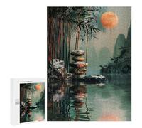 Rompecabezas 500 PCS para Adultos Zen Garden Moon Rompecabezas para Adultos Juegos Familiares Carrera De Velocidad Manual Regalos para Amigos Y Familiares 500 PCS