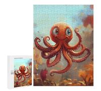 Rompecabezas 500 PCS Playful Octopus Painting Rompecabezas para Adultos Juguete Decoración De Pared Patrón De Ensamblaje Oferta como Regalos para Toda La Familia 500 PCS