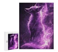 Rompecabezas 500 PCS Purple Fire Fox Rompecabezas para Adultos Regalo De Cumpleaños Rompecabezas Difícil Y Desafiante Regalos De Juegos Desafiantes 500 PCS