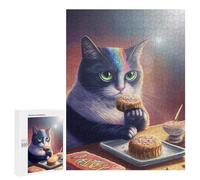 Rompecabezas 500 PCS Rainbow Cat'S Dessert Delight Rompecabezas para Adultos Juguete Decoración De Pared Regalo De Cumpleaños Oferta como Regalos para Toda La Familia 500 PCS