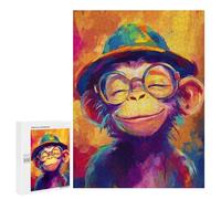 Rompecabezas 500 PCS Smile Monkey Rompecabezas para Adultos Juguete Decoración De Pared Regalo De Cumpleaños Oferta como Regalos para Toda La Familia 500 PCS