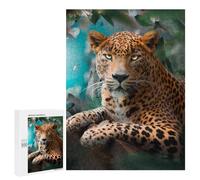 Rompecabezas 500 PCS The Colorful Leopard Rompecabezas para Adultos Juguete Decoración De Pared Patrón De Ensamblaje Oferta como Regalos para Toda La Familia 500 PCS