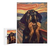 Rompecabezas 500 PCS The Scream of Dog Rompecabezas para Adultos Juguete Decoración De Pared Regalo De Cumpleaños Oferta como Regalos para Toda La Familia 500 PCS