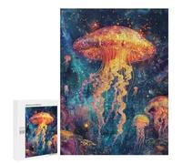 Rompecabezas 500 PCS Underwater Jellyfish Paradise Rompecabezas para Adultos Desafío Educativo De Ensamblaje De Patrones De Rompecabezas Regalos De Cumpleaños Y Únicos 500 PCS