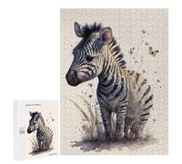 Rompecabezas 500 PCS Zebra in Wildflowers Rompecabezas para Adultos Juguete Decoración De Pared Regalo De Cumpleaños Oferta como Regalos para Toda La Familia 500 PCS
