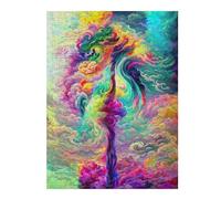Rompecabezas 52x38cm/1000pcs para Adolescentes Colorful Clouds Dance Rompecabezas para Adultos Juego Práctico Desafío Difícil Regalo De Cumpleaños, Regalos, 52x38cm/1000pcs