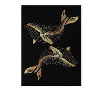 Rompecabezas 52x38cm/1000pcs para Adolescentes Gold Whale 21 Rompecabezas para Adultos Juegos Relajantes Difícil Regalos Difíciles para Amigos Y Familiares 52x38cm/1000pcs