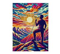 Rompecabezas 52x38cm/1000pcs para Adolescentes Rock Climbing WPAP Pop Art Rompecabezas para Adolescentes Juguetes Antiestrés Una Obra De Arte para Cumpleaños, Navidad 52x38cm/1000pcs