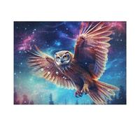 Rompecabezas 52x38cm/1000pcs para Adultos Galactic Owl Flight Rompecabezas para Adultos Juguetes Antiestrés Pero Divertidos Y Humorísticos Regalo De Cumpleaños, Regalos, 52x38cm/1000pcs