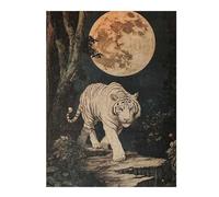 Rompecabezas 52x38cm/1000pcs para Adultos Lone White Tiger Rompecabezas para Adultos Juego Práctico Decoración De Pared Regalos Y Cumpleaños Únicos 52x38cm/1000pcs