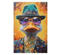 Rompecabezas 75x50cm/1000pcs para Adolescentes Colorful Duck Portrait -1 Rompecabezas para Adultos Juguetes Antiestrés Regalos para Mujeres 75x50cm/1000pcs