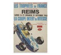 Rompecabezas 75x50cm/1000pcs para Adolescentes Grand Prix Reims 1968 Coupe Inter Trophee Craven A Rompecabezas para Adultos Juegos Relajantes Desafío Difícil Gran Regalo para Jugar 75x50cm/1000pcs