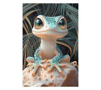 Rompecabezas 75x50cm/1000pcs para Adultos Cute Cartoon Gecko Animal Rompecabezas para Adultos Juguetes DIY Regalos para Mujeres para Cumpleaños, Navidad 75x50cm/1000pcs