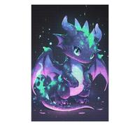 Rompecabezas 75x50cm/1000pcs para Adultos Cute Neon Dragon Illustration Rompecabezas para Adultos Juegos De Relajación Regalos De Corte De Precisión para Amigos Y Familiares 75x50cm/1000pcs