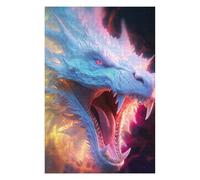 Rompecabezas 75x50cm/1000pcs para Adultos Dragon'S Fiery Roar -4 Rompecabezas para Adultos Juego De Ingenio Decoración Ayuda A Ejercitar El Cerebro 75x50cm/1000pcs