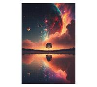 Rompecabezas 75x50cm/1000pcs para Adultos Galactic Reflections A Cosmic Serenity Rompecabezas para Adultos Juegos Relajantes Decoración Actividades Divertidas En Casa 75x50cm/1000pcs
