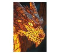 Rompecabezas 75x50cm/1000pcs para Adultos Glowing Dragon Head Rompecabezas para Adultos Juegos Relajantes Análisis Y Lógica Cumpleaños Y Navidad 75x50cm/1000pcs
