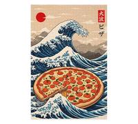 Rompecabezas 75x50cm/1000pcs para Adultos Pizza Great Wave Rompecabezas para Adultos Juguetes Antiestrés Una Obra De Arte Cumpleaños Y Navidad 75x50cm/1000pcs