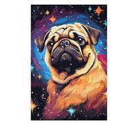 Rompecabezas 75x50cm/1000pcs para Adultos Pug in Space Pixel Art Juego Familiar De Rompecabezas para Adultos Un Desafío Educativo De Arte 75x50cm/1000pcs