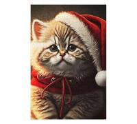 Rompecabezas 75x50cm/1000pcs para Adultos Santa Dressed Cat Rompecabezas para Adultos Juego Práctico Difícil Oferta Difícil como Regalo para Toda La Familia 75x50cm/1000pcs
