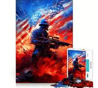 Rompecabezas Abstracto Art Déco de Veteranos de EE UU,1000 Piezas,diversión Garantizada,tecnología Avanzada de Corte láser,Juguete de Entretenimiento para Interiores (38x26cm)