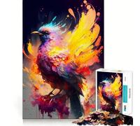 Rompecabezas Abstracto de 1000 Piezas con diseño de Fénix Místico para Adultos Juguete de lógica Fina, silencioso y Divertido Bordes limpios Regalo Memorable (50x75cm)