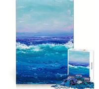 Rompecabezas Abstracto de 1000 Piezas con diseño de Olas del océano para Adolescentes Rompecabezas con Efecto de Memoria, luz Relajante y diseño de Imagen (50x75cm)