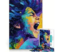 Rompecabezas Abstracto de 1000 Piezas con la Imagen de una Mujer Gritando Ideal para Adolescentes Un Rompecabezas Mental para Relajarse y armar Un Regalo conmovedor (38x26cm)