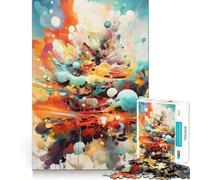 Rompecabezas Abstracto de Arte acuático para Adultos 1000 Piezas Juego Mental Regalo Troquelado de Alta precisión Actividad Relajante para Grupos en Interiores (38x52cm)