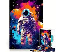 Rompecabezas Abstracto de Astronauta Espacial de 1000 Piezas para Adolescentes Juguete para ejercitar la Mente Juego de Mesa en Grupo Arte y Montaje Regalo clásico (38x26cm)