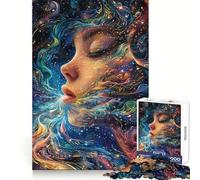 Rompecabezas Abstracto de Belleza y Cosmos de 1000 Piezas para Adolescentes, Sharp Recall Serene Escape Uniform Cut Perfect Xmas (38x52cm)