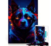 Rompecabezas Abstracto de Cachorro de 1000 Piezas para Adultos, Juguete para ejercitar la Mente, Juego de Interior, Pieza de Arte de Corte preciso (38x52cm)