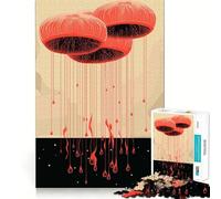 Rompecabezas Abstracto de Gota roja para Adolescentes, 1000 Piezas, Juguete para la Mente, Escape Tranquilo, Borde preciso, Regalo increíble (38x26cm)