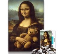 Rompecabezas Abstracto de la Mona Lisa de 1000 Piezas para Adultos y Adolescentes, Juguete Educativo Intelectual descompresor, Regalo de Amigo Secreto, 50x75cm