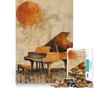 Rompecabezas Abstracto de Piano y melancolía, 1000 Piezas para Adultos, Juguete cognitivo, Divertido, para armar Juntos, Pieza de colección de Arte (50x75cm)