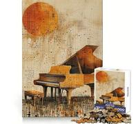 Rompecabezas Abstracto de Piano y melancolía, 1000 Piezas para Adultos, Juguete cognitivo, Divertido, para armar Juntos, Pieza de colección de Arte (50x75cm)