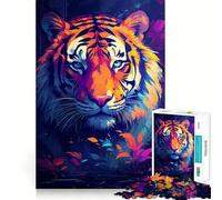 Rompecabezas Abstracto de Tigre de 1000 Piezas para Adultos Mejora la Memoria Tiempo de Aprendizaje Imagen para armar Obra de Arte 38x26cm