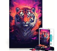 Rompecabezas Abstracto de Tigre para Adultos, 1000 Piezas, Juguete Que desafía la Mente, diversión silenciosa, Corte preciso, decoración de Pared 38x26cm